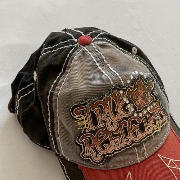 Vintage Black and red True Religion cap